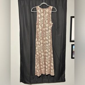 NEW Urban Outfitters Snakeskin Midi Slit Tank Dress Size Small